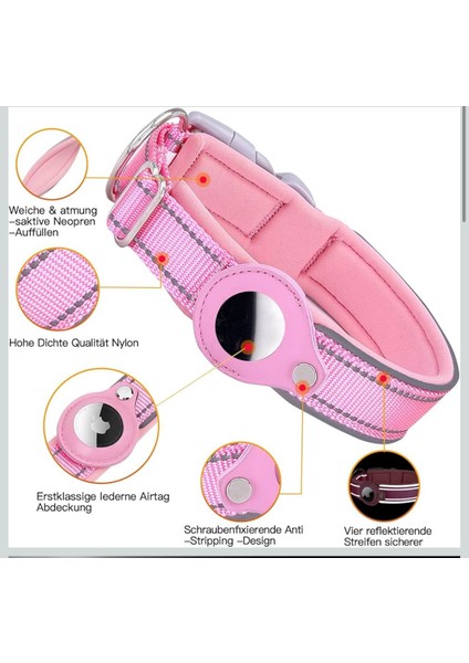 Yüksek Kalite, Reflektörlü Airtag Köpek Tasması fırsatları