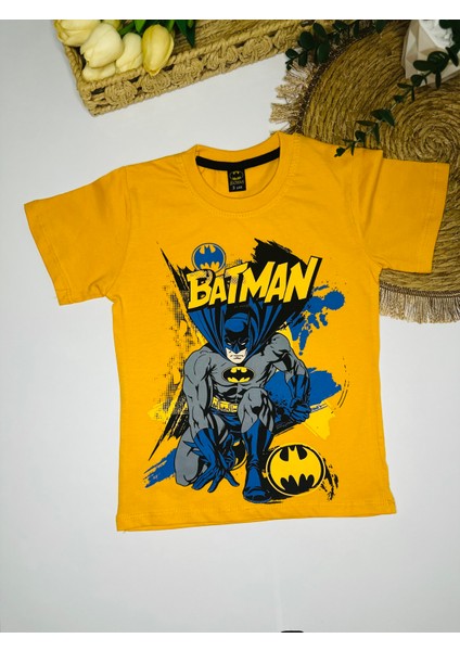 Erkek Çocuk Batman Tişört Şort 2’li Alt Üst Takım Sarı fiyatları
