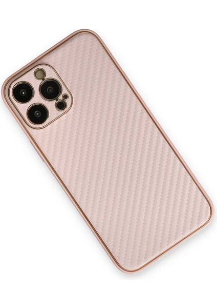 Apple iPhone 13 Pro Max Kılıf Coco Karbon Silikon - Pembe Zrnet