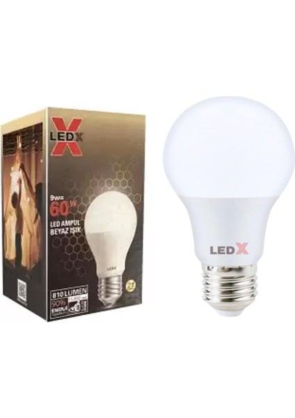 Ledx AL-A109G 9 Watt E27 6500K 810 Lümen Günışığı LED Ampul Aydınlatma