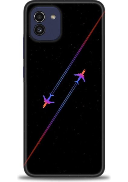 Samsung Galaxy A03 Hd Baskılı Kılıf + Seramik Tam Kaplayan Ekran Koruyucu 390