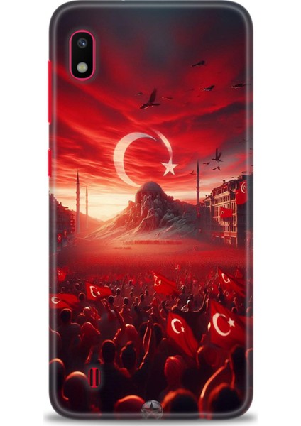 Samsung Galaxy A10 Hd Baskılı Kılıf + Seramik Tam Kaplayan Ekran Koruyucu 39
