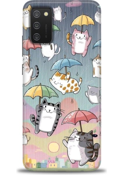 Samsung Galaxy A03S Hd Baskılı Kılıf + Seramik Tam Kaplayan Ekran Koruyucu 412