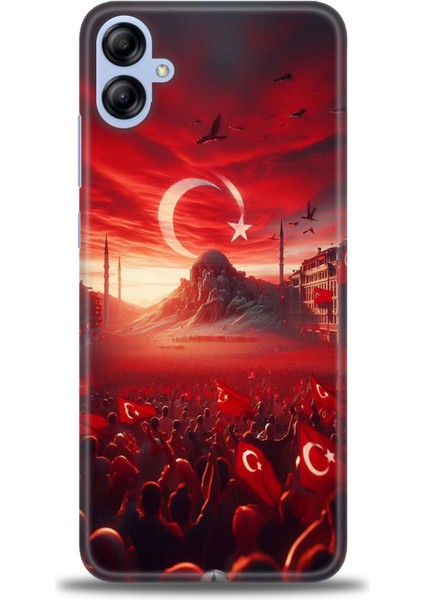Samsung Galaxy A04E Hd Baskılı Kılıf + Seramik Tam Kaplayan Ekran Koruyucu 39