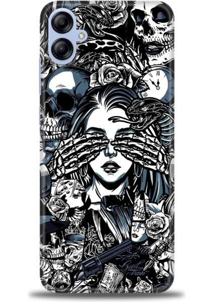 Samsung Galaxy A04E Hd Baskılı Kılıf + Seramik Tam Kaplayan Ekran Koruyucu 352