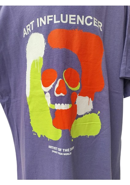 Erkek Çocuk T-Shirt Influencer Baskılı Mor indirimleri