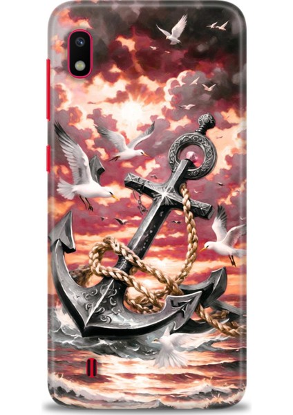 Samsung Galaxy A10 Hd Baskılı Kılıf + Seramik Tam Kaplayan Ekran Koruyucu 231