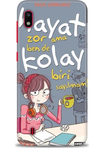 Samsung Galaxy A10 Hd Baskılı Kılıf + Seramik Tam Kaplayan Ekran Koruyucu 163