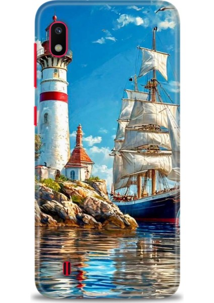 Samsung Galaxy A10 Hd Baskılı Kılıf + Seramik Tam Kaplayan Ekran Koruyucu 239