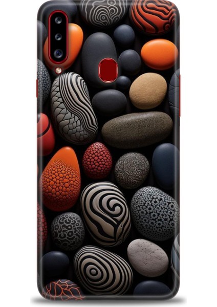 Samsung Galaxy A20S Hd Baskılı Kılıf + Seramik Tam Kaplayan Ekran Koruyucu 344
