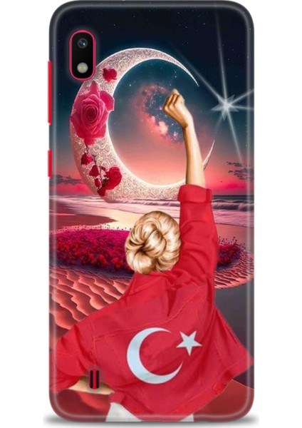 Samsung Galaxy A10 Hd Baskılı Kılıf + Seramik Tam Kaplayan Ekran Koruyucu 249