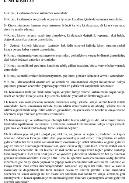 10 Paket, Kira Sözleşmesi Güncel Detaylı.