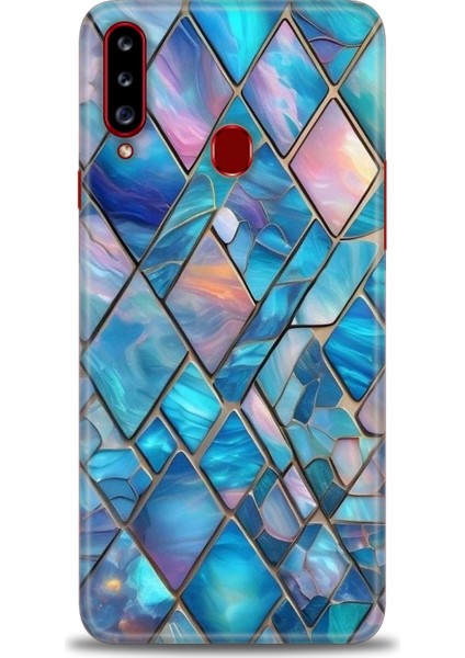 Samsung Galaxy A20S Hd Baskılı Kılıf + Seramik Tam Kaplayan Ekran Koruyucu 338