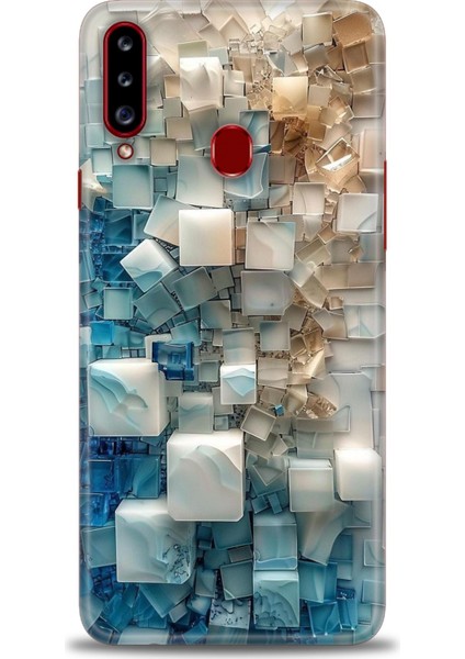 Samsung Galaxy A20S Hd Baskılı Kılıf + Seramik Tam Kaplayan Ekran Koruyucu 326