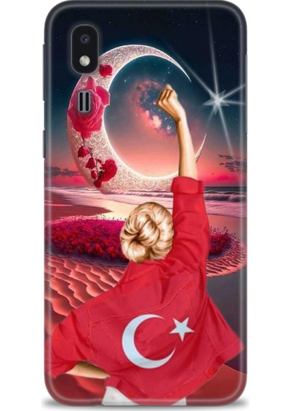 Samsung Galaxy A2 Core Hd Baskılı Kılıf + Seramik Tam Kaplayan Ekran Koruyucu 249
