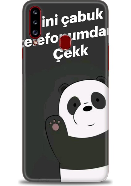 Samsung Galaxy A20S Hd Baskılı Kılıf + Seramik Tam Kaplayan Ekran Koruyucu 156