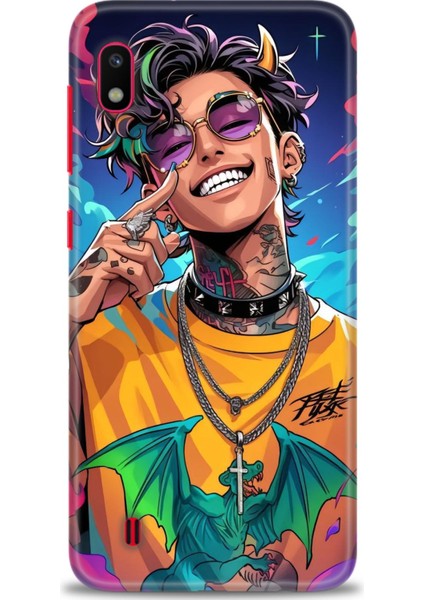 Samsung Galaxy A10 Hd Baskılı Kılıf + Seramik Tam Kaplayan Ekran Koruyucu 259