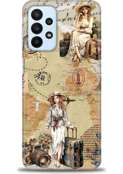 Samsung Galaxy A23 4g Hd Baskılı Kılıf + Seramik Tam Kaplayan Ekran Koruyucu 270