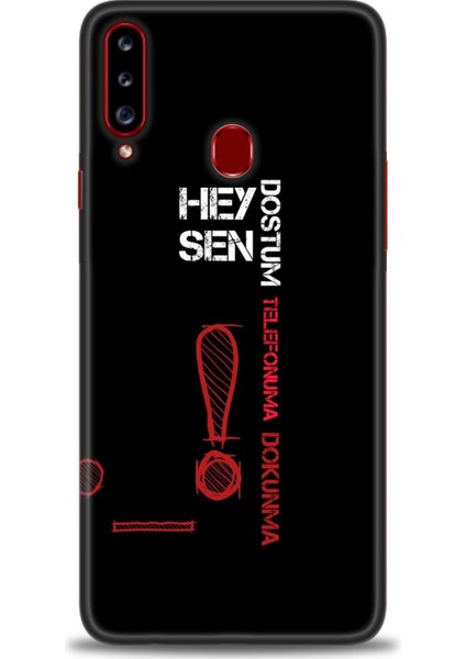 Samsung Galaxy A20S Hd Baskılı Kılıf + Seramik Tam Kaplayan Ekran Koruyucu 392