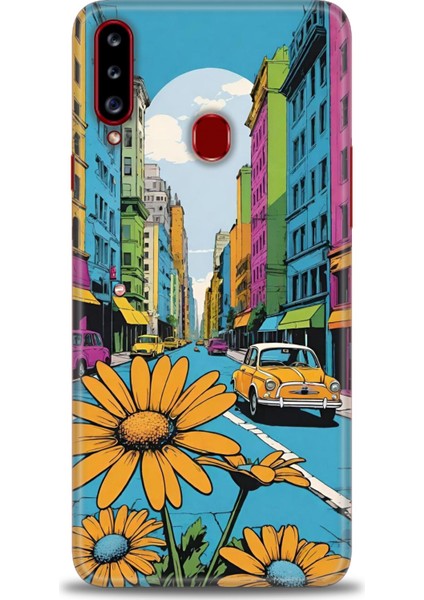 Samsung Galaxy A20S Hd Baskılı Kılıf + Seramik Tam Kaplayan Ekran Koruyucu 449