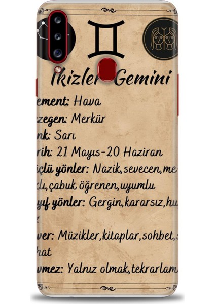 Samsung Galaxy A20S Hd Baskılı Kılıf + Seramik Tam Kaplayan Ekran Koruyucu 471
