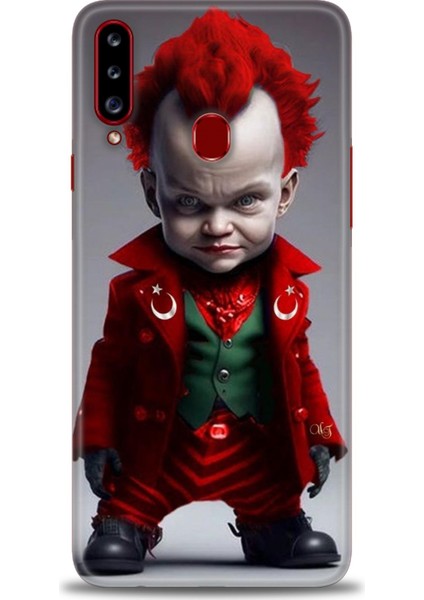 Samsung Galaxy A20S Hd Baskılı Kılıf + Seramik Tam Kaplayan Ekran Koruyucu 248
