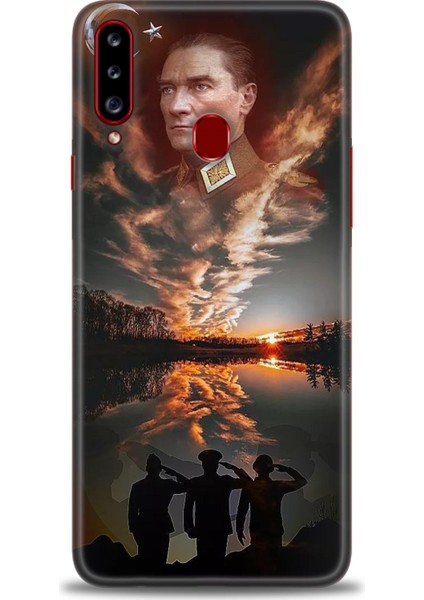 Samsung Galaxy A20S Hd Baskılı Kılıf + Seramik Tam Kaplayan Ekran Koruyucu 26
