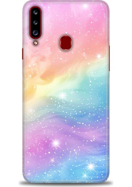 Samsung Galaxy A20S Hd Baskılı Kılıf + Seramik Tam Kaplayan Ekran Koruyucu 422