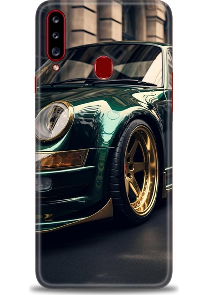 Samsung Galaxy A20S Hd Baskılı Kılıf + Seramik Tam Kaplayan Ekran Koruyucu 486