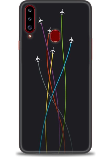 Samsung Galaxy A20S Hd Baskılı Kılıf + Seramik Tam Kaplayan Ekran Koruyucu 385