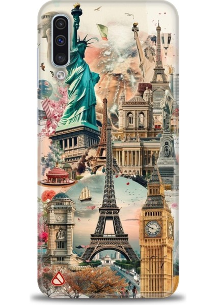 Samsung Galaxy A30S Hd Baskılı Kılıf + Seramik Tam Kaplayan Ekran Koruyucu 264