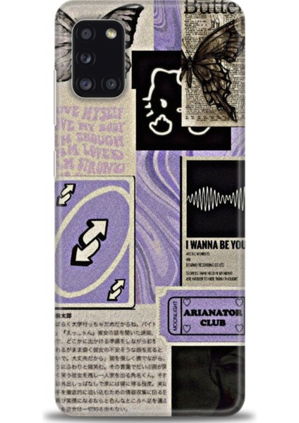 Samsung Galaxy A31 Hd Baskılı Kılıf + Seramik Tam Kaplayan Ekran Koruyucu 208