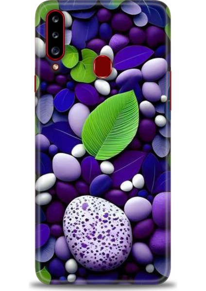 Samsung Galaxy A20S Hd Baskılı Kılıf + Seramik Tam Kaplayan Ekran Koruyucu 341