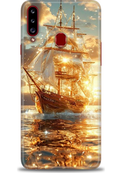 Samsung Galaxy A20S Hd Baskılı Kılıf + Seramik Tam Kaplayan Ekran Koruyucu 234