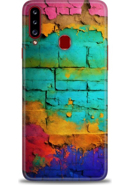 Samsung Galaxy A20S Hd Baskılı Kılıf + Seramik Tam Kaplayan Ekran Koruyucu 437