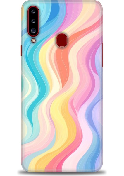 Samsung Galaxy A20S Hd Baskılı Kılıf + Seramik Tam Kaplayan Ekran Koruyucu 424