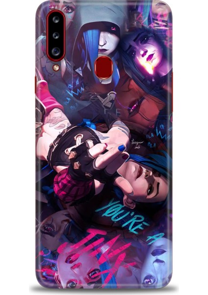 Samsung Galaxy A20S Hd Baskılı Kılıf + Seramik Tam Kaplayan Ekran Koruyucu 278