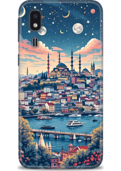 Samsung Galaxy A2 Core Hd Baskılı Kılıf + Seramik Tam Kaplayan Ekran Koruyucu 223