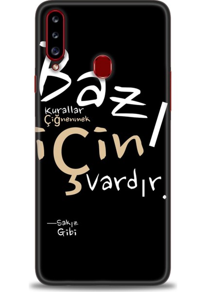 Samsung Galaxy A20S Hd Baskılı Kılıf + Seramik Tam Kaplayan Ekran Koruyucu 394