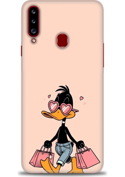 Samsung Galaxy A20S Hd Baskılı Kılıf + Seramik Tam Kaplayan Ekran Koruyucu 405