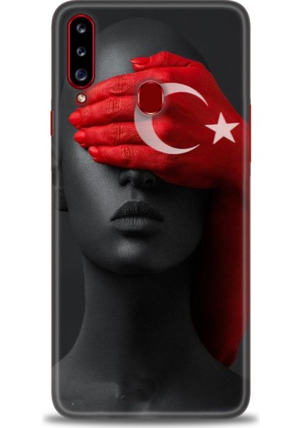Samsung Galaxy A20S Hd Baskılı Kılıf + Seramik Tam Kaplayan Ekran Koruyucu 246