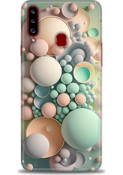 Samsung Galaxy A20S Hd Baskılı Kılıf + Seramik Tam Kaplayan Ekran Koruyucu 347