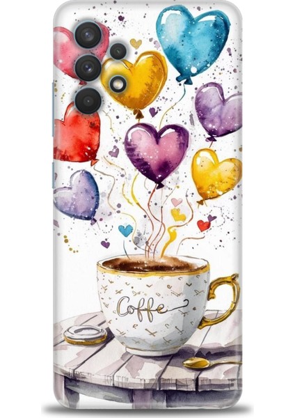 Samsung Galaxy A32 Hd Baskılı Kılıf + Seramik Tam Kaplayan Ekran Koruyucu 411