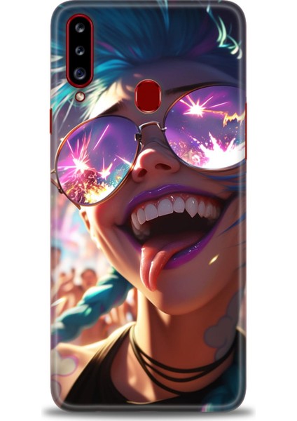 Samsung Galaxy A20S Hd Baskılı Kılıf + Seramik Tam Kaplayan Ekran Koruyucu 273