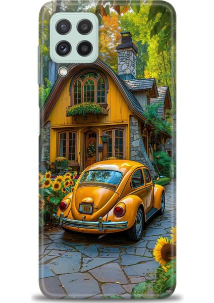 Samsung Galaxy A22 Hd Baskılı Kılıf + Seramik Tam Kaplayan Ekran Koruyucu 110