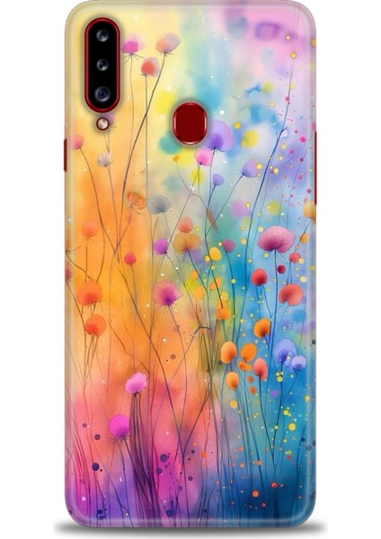 Samsung Galaxy A20S Hd Baskılı Kılıf + Seramik Tam Kaplayan Ekran Koruyucu 413
