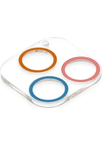 Apple iPhone 12 Pro Max Renkli Kamera Lens Koruma Cam - Pembe-Mavi Zrnet