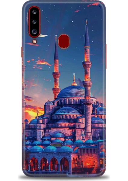 Samsung Galaxy A20S Hd Baskılı Kılıf + Seramik Tam Kaplayan Ekran Koruyucu 227
