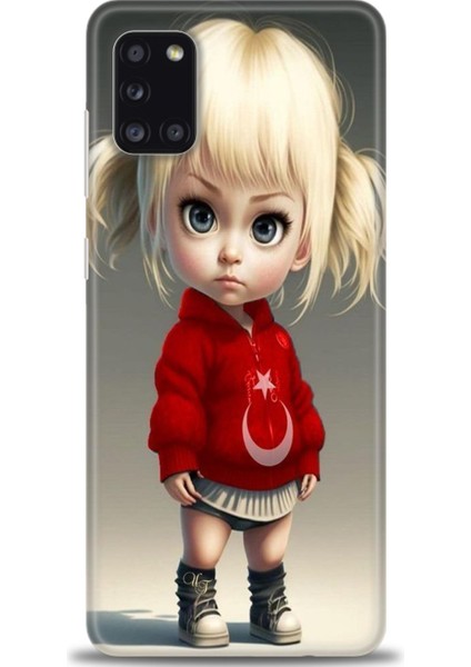 Samsung Galaxy A31 Hd Baskılı Kılıf + Seramik Tam Kaplayan Ekran Koruyucu 243