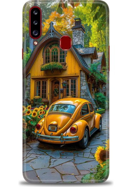 Samsung Galaxy A20S Hd Baskılı Kılıf + Seramik Tam Kaplayan Ekran Koruyucu 110